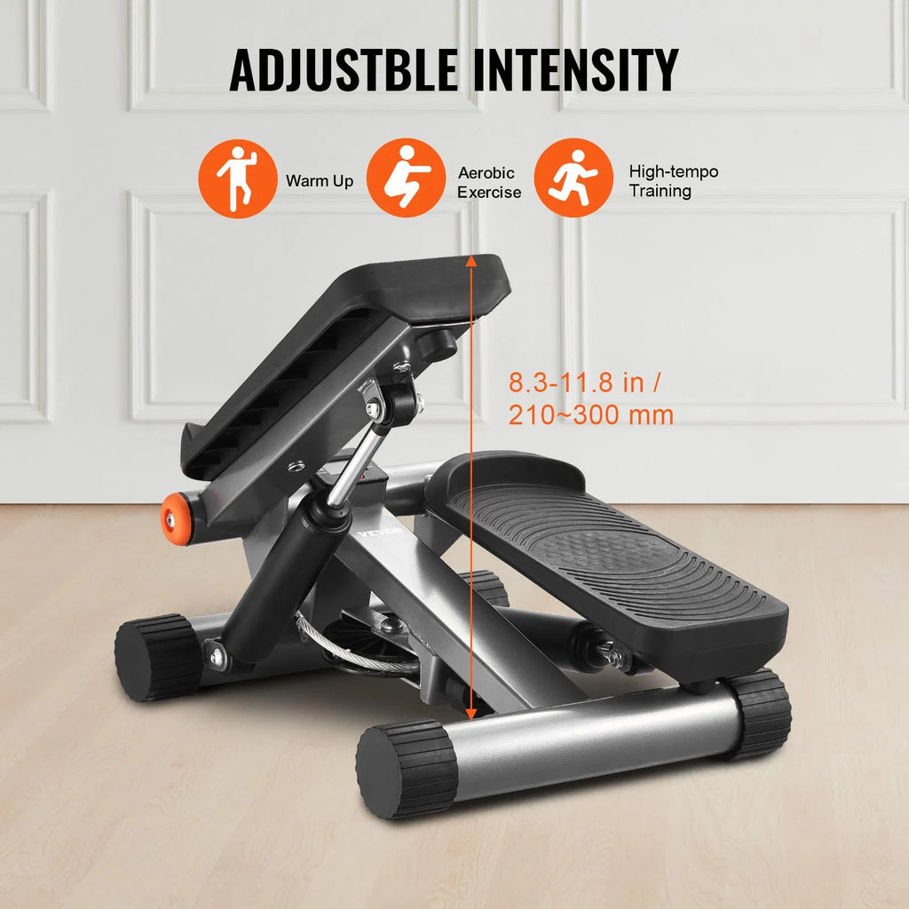 Stair Stepper For Exercise At Home Hydraulic Mini Stepper With Resistance Band